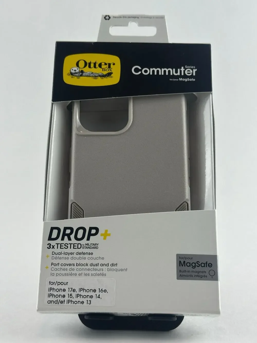 OtterBox Commuter Series iPhone 17e/16e/15/14/13 Gray Drop+ MagSafe Case NWT